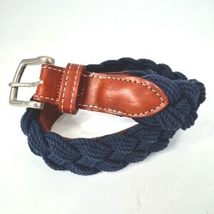 Vineyard Vines Navy and Brown Kids Belt